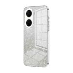 For vivo V29e Gradient Glitter Powder Electroplated Phone Case(Transparent)