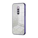 For vivo X27 Pro Gradient Glitter Powder Electroplated Phone Case(Purple)