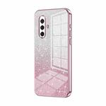 For vivo X30 Gradient Glitter Powder Electroplated Phone Case(Pink)