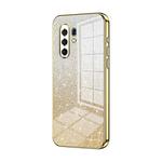 For vivo X30 Pro Gradient Glitter Powder Electroplated Phone Case(Gold)