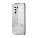 For vivo X30 Pro Gradient Glitter Powder Electroplated Phone Case(Silver)