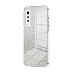 For vivo X50 Gradient Glitter Powder Electroplated Phone Case(Transparent)