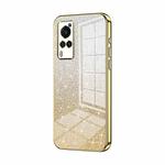 For vivo X60 Gradient Glitter Powder Electroplated Phone Case(Gold)