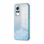 For vivo X60 Gradient Glitter Powder Electroplated Phone Case(Blue)