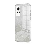 For vivo X60 Gradient Glitter Powder Electroplated Phone Case(Transparent)