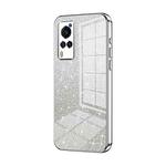 For vivo X60 Gradient Glitter Powder Electroplated Phone Case(Silver)