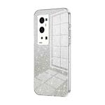 For vivo X60 Pro+ Gradient Glitter Powder Electroplated Phone Case(Transparent)