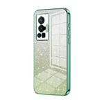 For vivo X70 Pro Gradient Glitter Powder Electroplated Phone Case(Green)