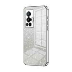 For vivo X70 Pro Gradient Glitter Powder Electroplated Phone Case(Silver)