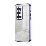 For vivo X70 Pro+ Gradient Glitter Powder Electroplated Phone Case(Purple)
