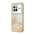 For vivo X80 Gradient Glitter Powder Electroplated Phone Case(Gold)