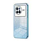 For vivo X80 Gradient Glitter Powder Electroplated Phone Case(Blue)