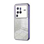 For vivo X80 Pro Gradient Glitter Powder Electroplated Phone Case(Purple)