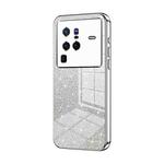For vivo X80 Pro Gradient Glitter Powder Electroplated Phone Case(Silver)