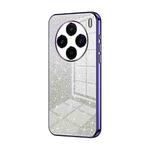 For vivo X100 Gradient Glitter Powder Electroplated Phone Case(Purple)