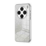 For vivo X100 Gradient Glitter Powder Electroplated Phone Case(Silver)