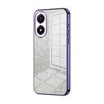 For vivo Y02s Gradient Glitter Powder Electroplated Phone Case(Purple)