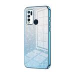 For vivo Y50 / Y30 Gradient Glitter Powder Electroplated Phone Case(Blue)