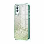 For vivo Y53s 5G / T1x 5G  / iQOO Z5x Gradient Glitter Powder Electroplated Phone Case(Green)