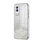 For vivo Y53s 5G / T1x 5G  / iQOO Z5x Gradient Glitter Powder Electroplated Phone Case(Silver)