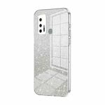 For vivo Z6 5G Gradient Glitter Powder Electroplated Phone Case(Transparent)
