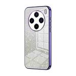 For vivo X100s Gradient Glitter Powder Electroplated Phone Case(Purple)