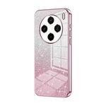 For vivo X100s Gradient Glitter Powder Electroplated Phone Case(Pink)