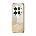 For vivo X100 Ultra Gradient Glitter Powder Electroplated Phone Case(Gold)