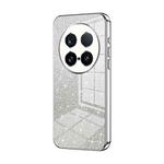 For vivo X100 Ultra Gradient Glitter Powder Electroplated Phone Case(Silver)