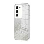 For vivo V30 SE Gradient Glitter Powder Electroplated Phone Case(Transparent)