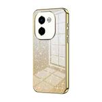 For vivo Y200 Gradient Glitter Powder Electroplated Phone Case(Gold)