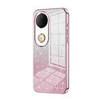 For vivo S20 Gradient Glitter Powder Electroplated Phone Case(Pink)