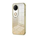 For vivo S20 Gradient Glitter Powder Electroplated Phone Case(Gold)