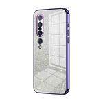 For Xiaomi Mi 10 Pro 5G Gradient Glitter Powder Electroplated Phone Case(Purple)