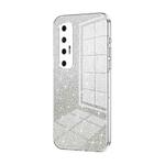 For Xiaomi Mi 10S Gradient Glitter Powder Electroplated Phone Case(Transparent)