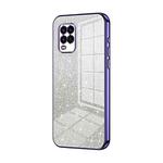 For Xiaomi Mi 10 Lite 5G Gradient Glitter Powder Electroplated Phone Case(Purple)