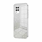 For Xiaomi Mi 10 Lite 5G Gradient Glitter Powder Electroplated Phone Case(Transparent)