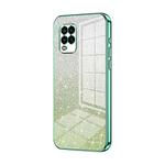 For Xiaomi Mi 10 Lite 5G Gradient Glitter Powder Electroplated Phone Case(Green)