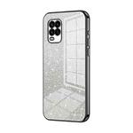 For Xiaomi Mi 10 Lite 5G Gradient Glitter Powder Electroplated Phone Case(Black)