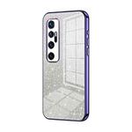 For Xiaomi Mi 10 Ultra Gradient Glitter Powder Electroplated Phone Case(Purple)