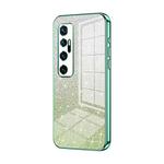 For Xiaomi Mi 10 Ultra Gradient Glitter Powder Electroplated Phone Case(Green)