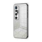 For Xiaomi Mi 10 Ultra Gradient Glitter Powder Electroplated Phone Case(Black)