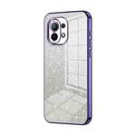 For Xiaomi Mi 11 Gradient Glitter Powder Electroplated Phone Case(Purple)