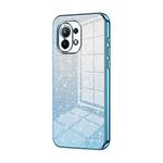 For Xiaomi Mi 11 Gradient Glitter Powder Electroplated Phone Case(Blue)