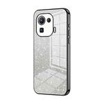 For Xiaomi Mi 11 Pro Gradient Glitter Powder Electroplated Phone Case(Black)