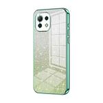 For Xiaomi Mi 11 Lite 4G / 5G Gradient Glitter Powder Electroplated Phone Case(Green)