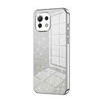 For Xiaomi Mi 11 Lite 4G / 5G Gradient Glitter Powder Electroplated Phone Case(Silver)