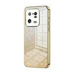 For Xiaomi 13 Pro Gradient Glitter Powder Electroplated Phone Case(Gold)