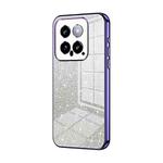 For Xiaomi 14 Gradient Glitter Powder Electroplated Phone Case(Purple)