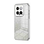 For Xiaomi 14 Gradient Glitter Powder Electroplated Phone Case(Silver)